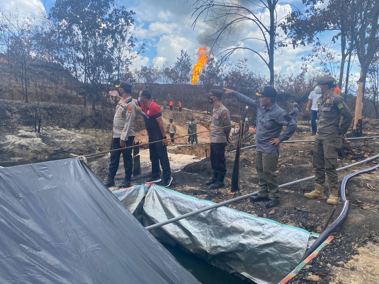 kebakaran akibat ilegal driling